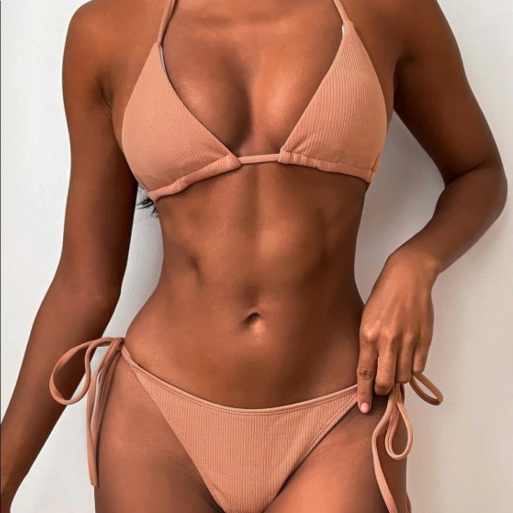 Brand New Ribbed String Bikini Set